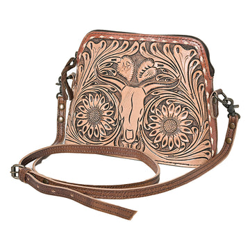 American Darling Cross Body Hand Tooled Genuine Leather Western Women Bag Handbag Purse | Crossbody for Cute